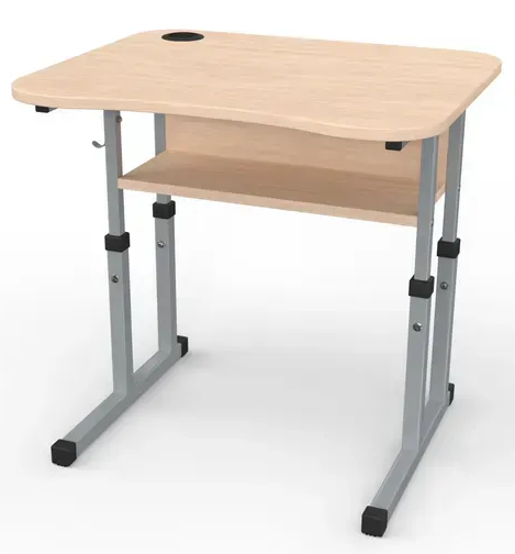 Стіл учнівський одномісний №4-6 без полиці/600х500 МФ Вересень